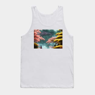 Pink Tree Gardens Tank Top